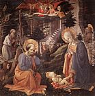 Fra Filippo Lippi Famous Paintings - Adoration of the Child